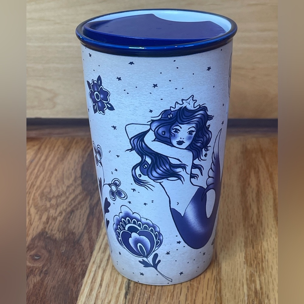 Starbucks 2016 LE blue Siren Tattoo tumbler